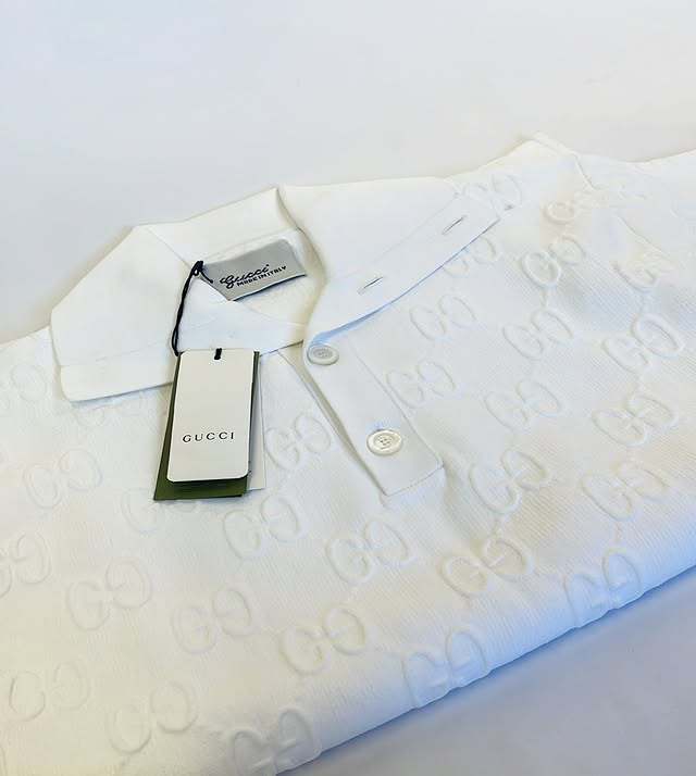 Gucci Embossed Cotton Polo