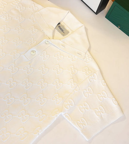 Gucci Embossed Cotton Polo