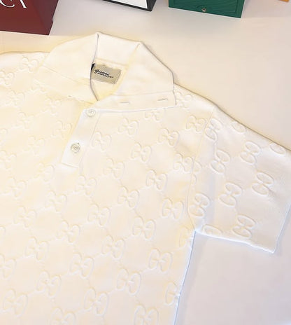 Gucci Embossed Cotton Polo
